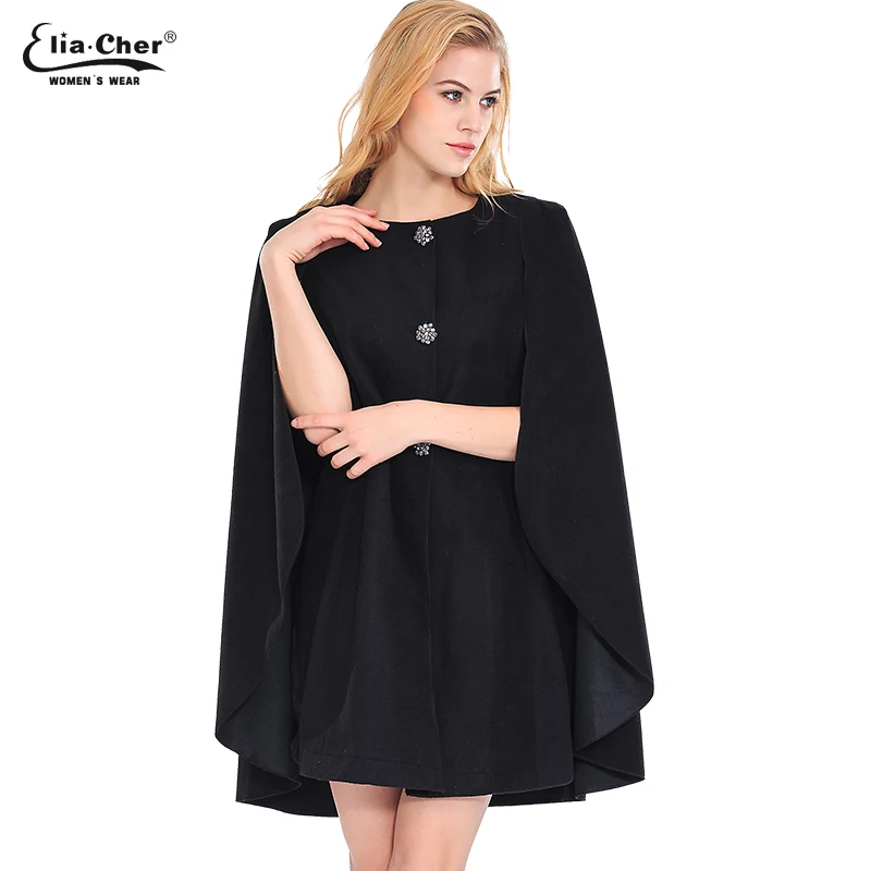 Новые осенние Для женщин шерсть eliacher бренд Chic Мода Тонкий Шерстяное пальто плюс