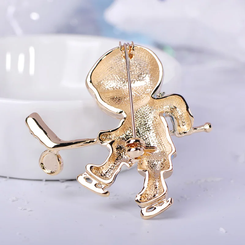 Funmor Повседневная фигура хоккеиста брошь эмалированные булавки для мальчиков