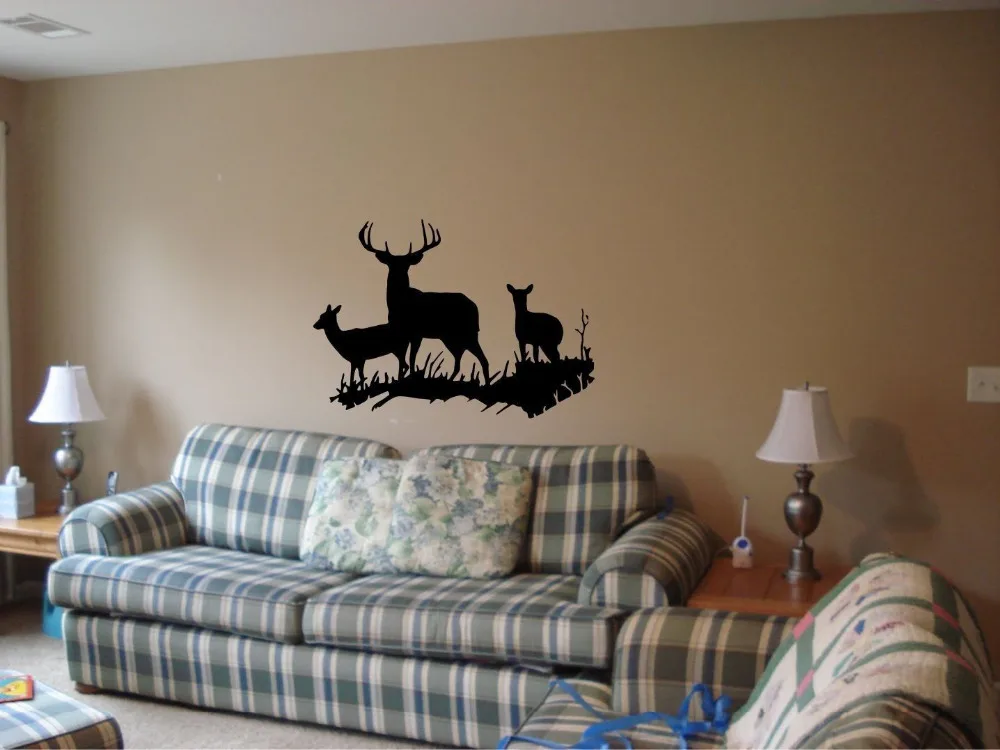 В наличии пять цветов 2016 настенные наклейки с изображением охотничьего оленя