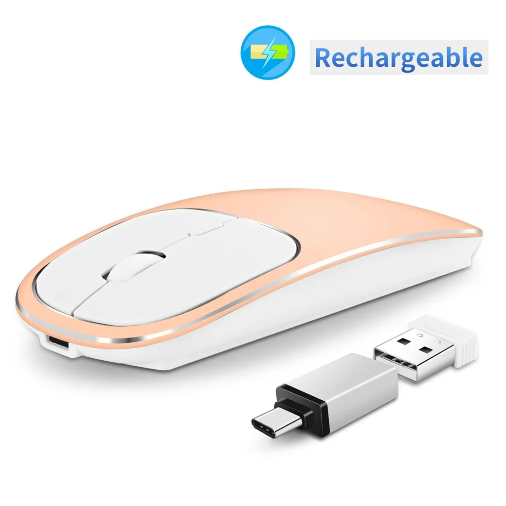 Мышь с храповым механизмом беспроводная Бесшумная USB-мышь перезаряжаемая