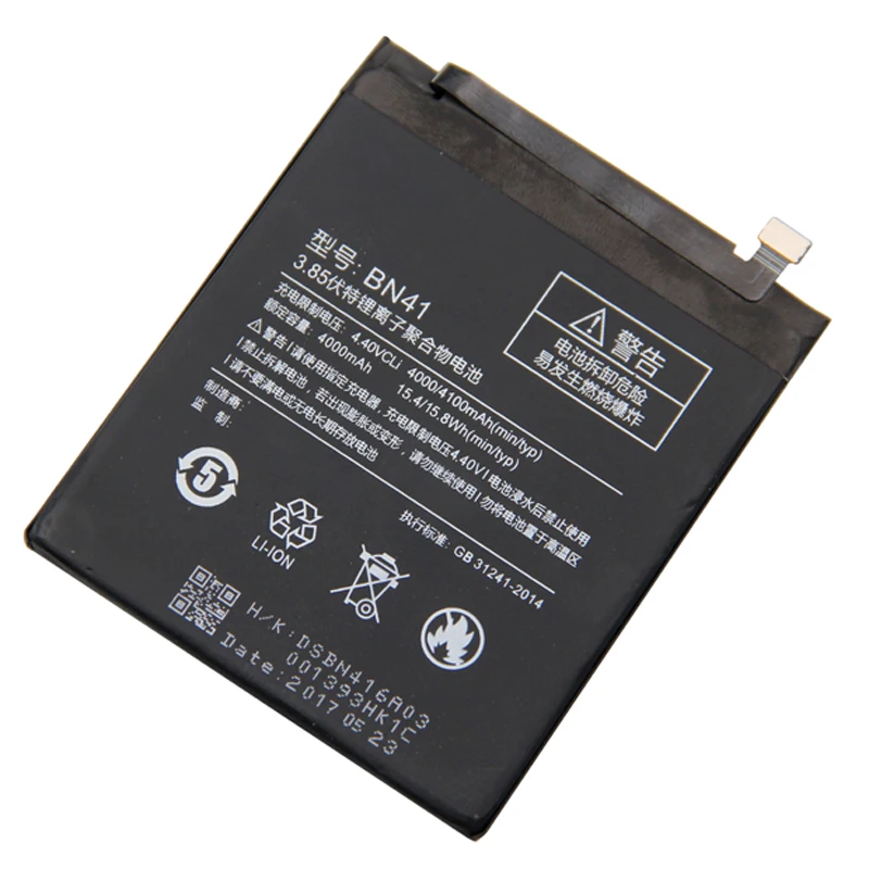 Новый оригинальный мобильный телефон Батарея bn41 для Xiaomi Redmi Note 4 Hongmi note4 Замена