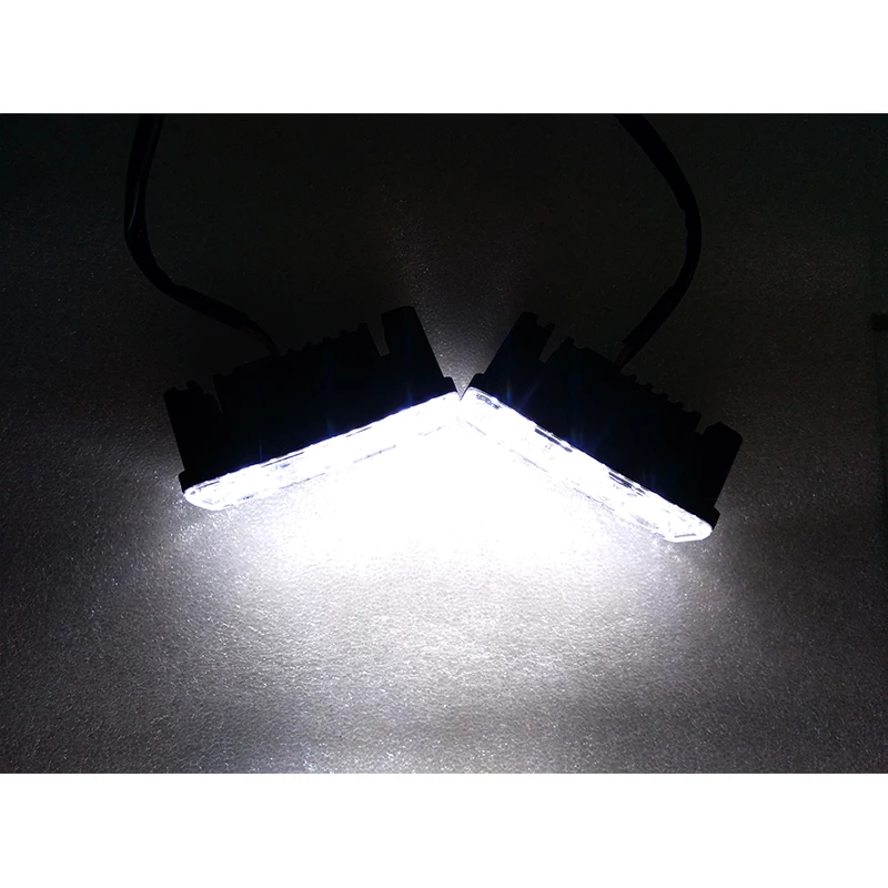 CNSUNNYLIGHT Высокая мощность автомобиля DRL алюминиевый светодиодный дневные ходовые огни с проектором объектив DC 12 В белый красный желтый синий противотуманные фары