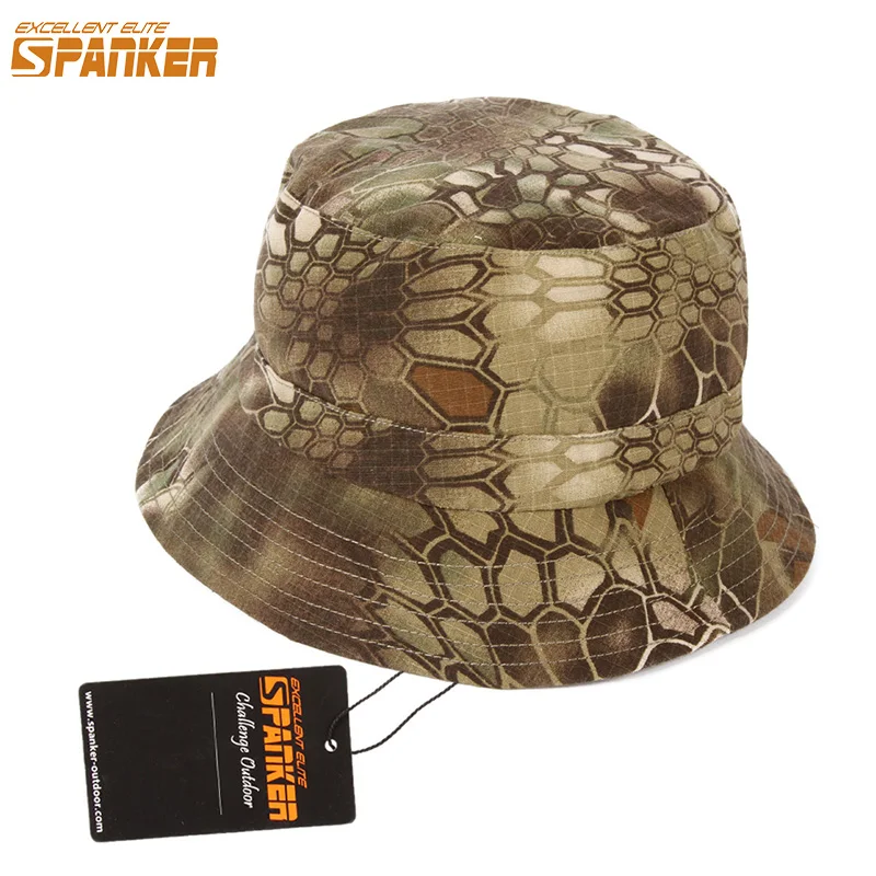 

EXCELLENT ELITE SPANKER Summer Men Bucket Hat Tactical Camouflage Boonie Cap Hunting Camping Hiking Travel Fishing