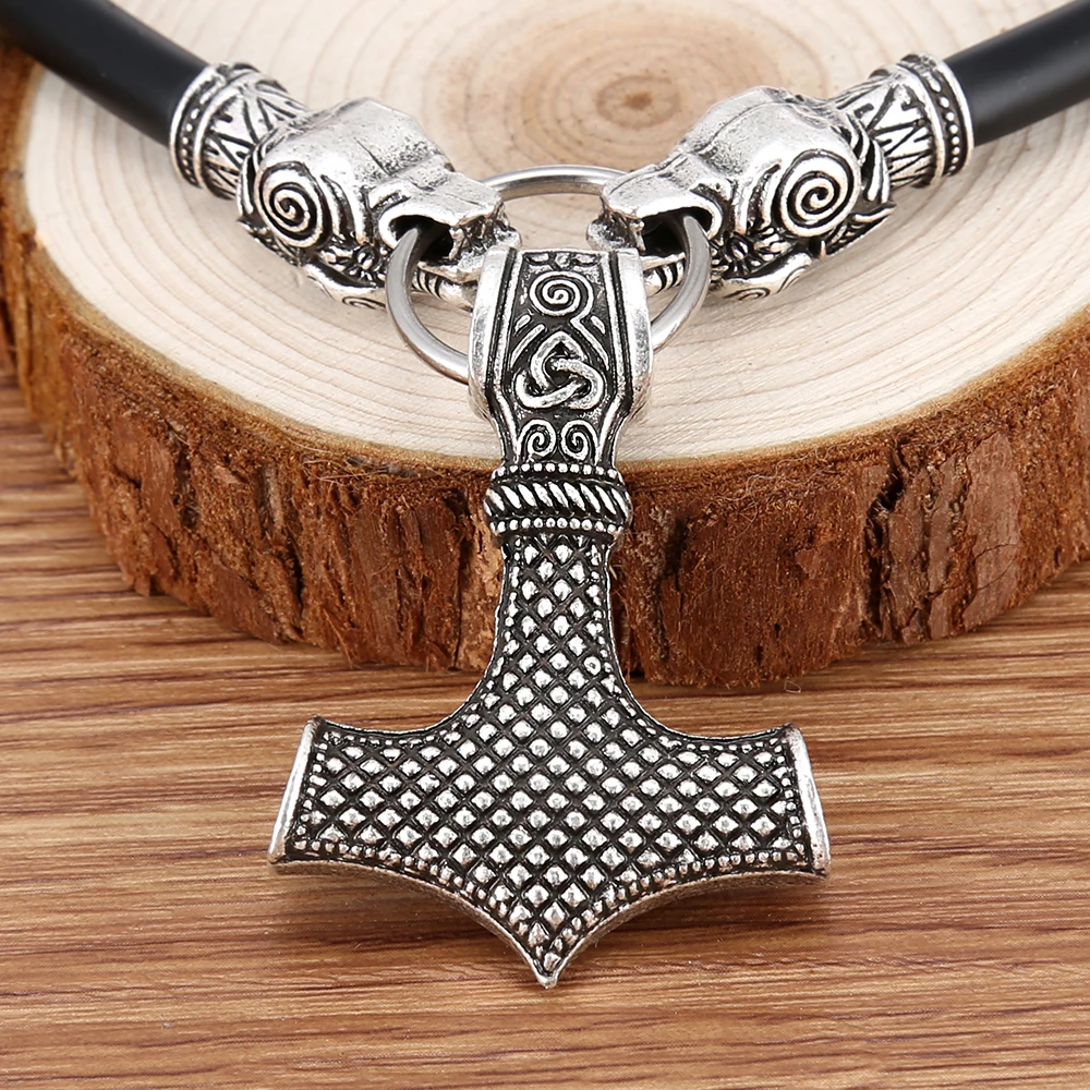 Тор молот Мьёльнир чокер вальф амулет викинга скандинавский кулон ожерелье