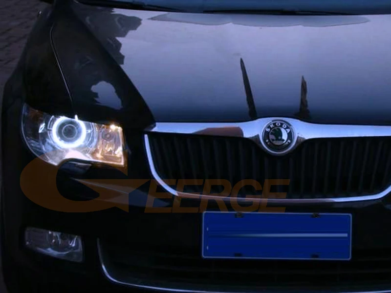 Для Skoda Superb 2008 2009 2010 2011 2012 2013 галогенная фара отличное ангельские глазки ультра яркий COB комплект светодиодов «глаза ангела»