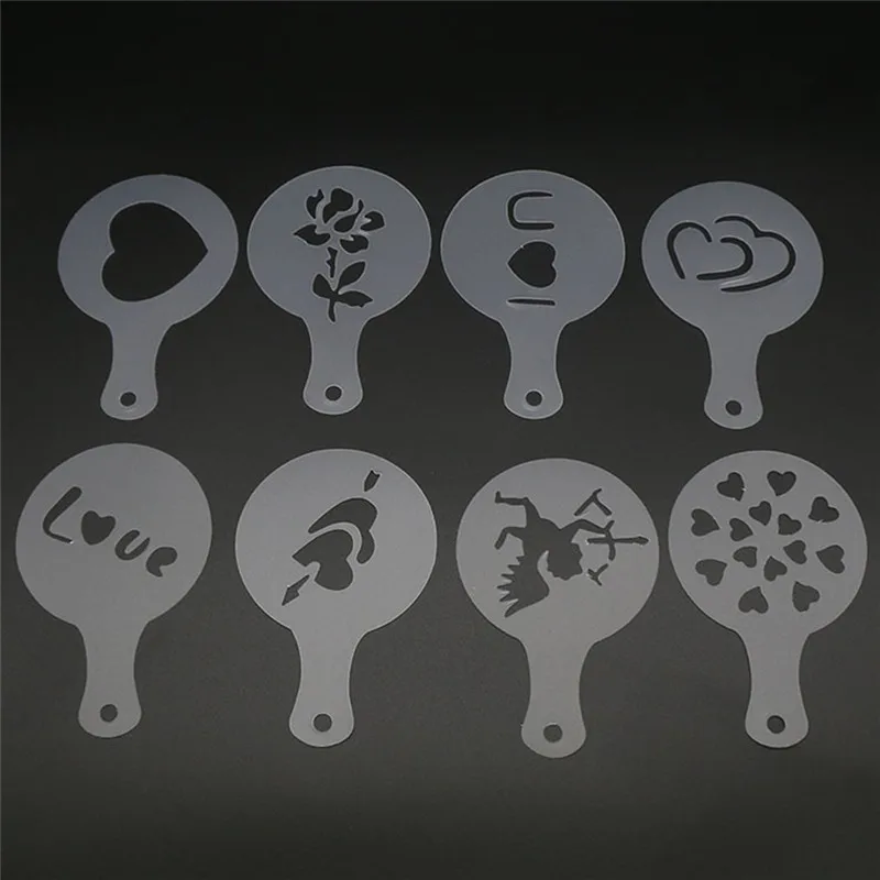 Трафареты для кофе латте капучино бариста художественные трафареты вытирания