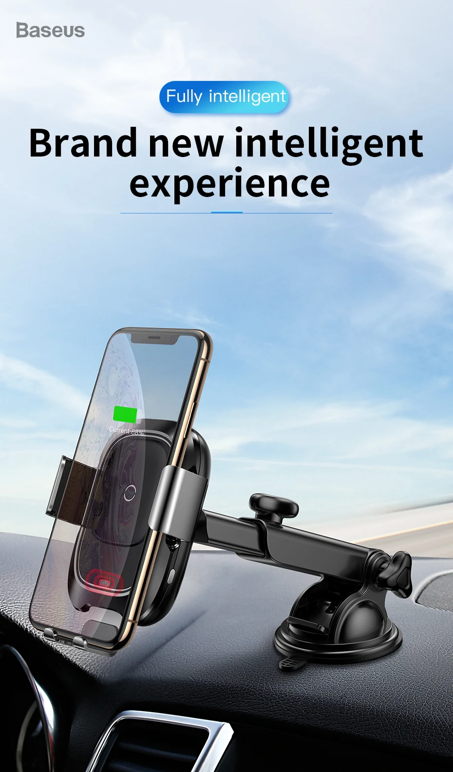 Baseus Qi автомобильное беспроводное зарядное устройство для iPhone X samsung умный ИК-датчик быстрая Беспроводная зарядка приборная панель автомобильный держатель телефона