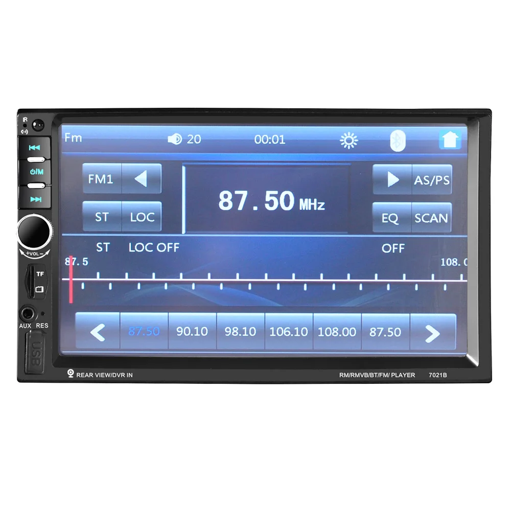 7021B 2 Din 12V автомобильное многофункциональное радио сенсорный экран Bluetooth MP3 плеер