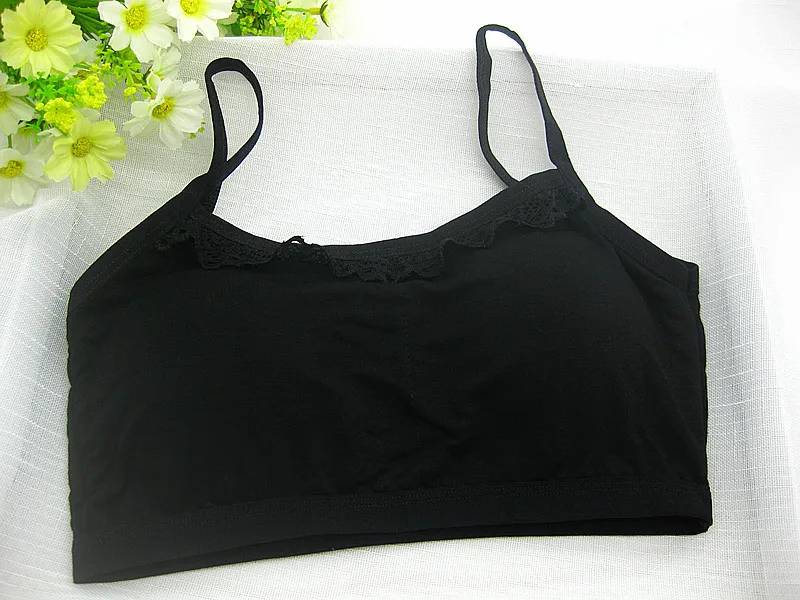 Teens Cotton Lace Puberty Girls Bra Sports Underwear for Teenager White Print Girl Training Children Kids Clothing | Детская одежда и