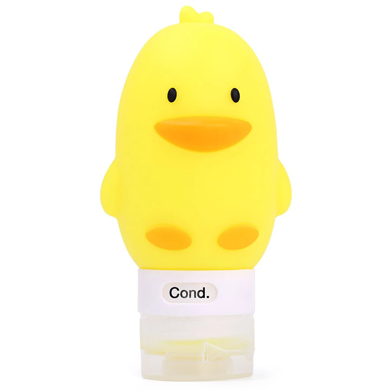 Small yellow duck 10 Аксессуары для мыла диспенсер Многофункциональный мультяшный в виде животных портативный дорожный косметический бутылочный нажимной силиконовый - Цвет: Small yellow duck 10