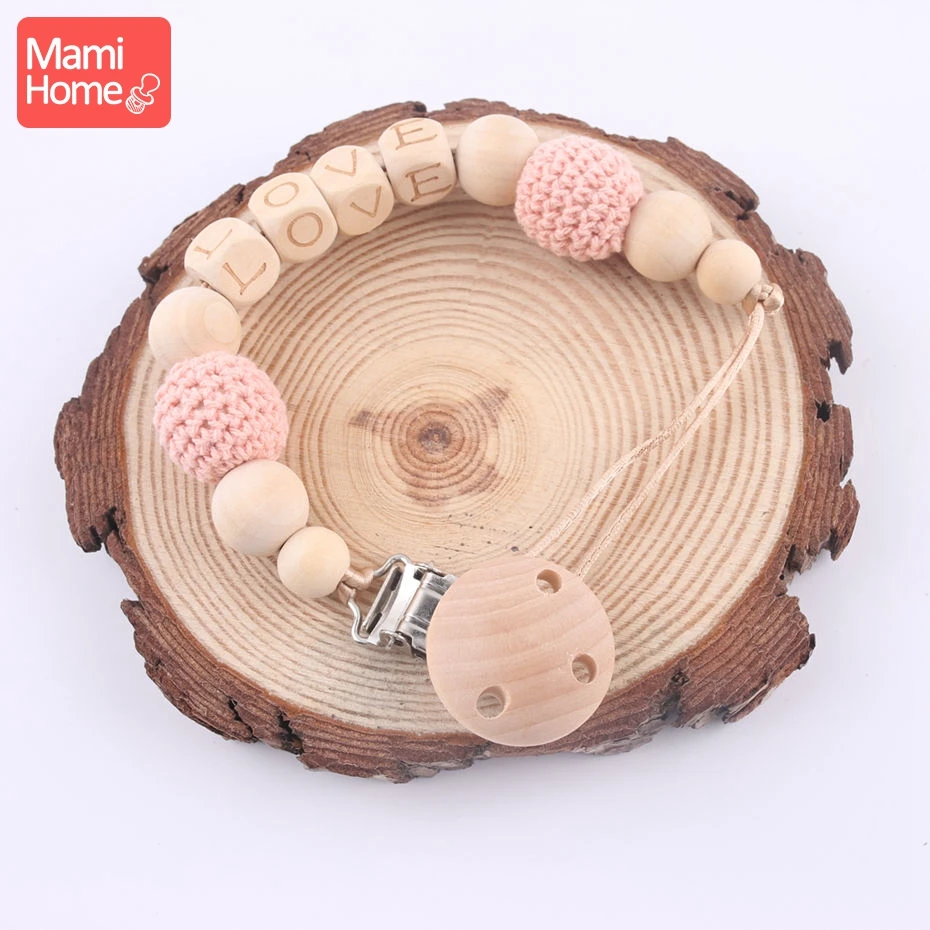 Mamihome 10 шт. деревянная пустышка клипсы Еда Класс материалы DIY соски с цепочкой для