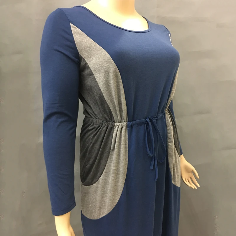Женское длинное платье большого размера 5xl 6xl черное Повседневное на завязках