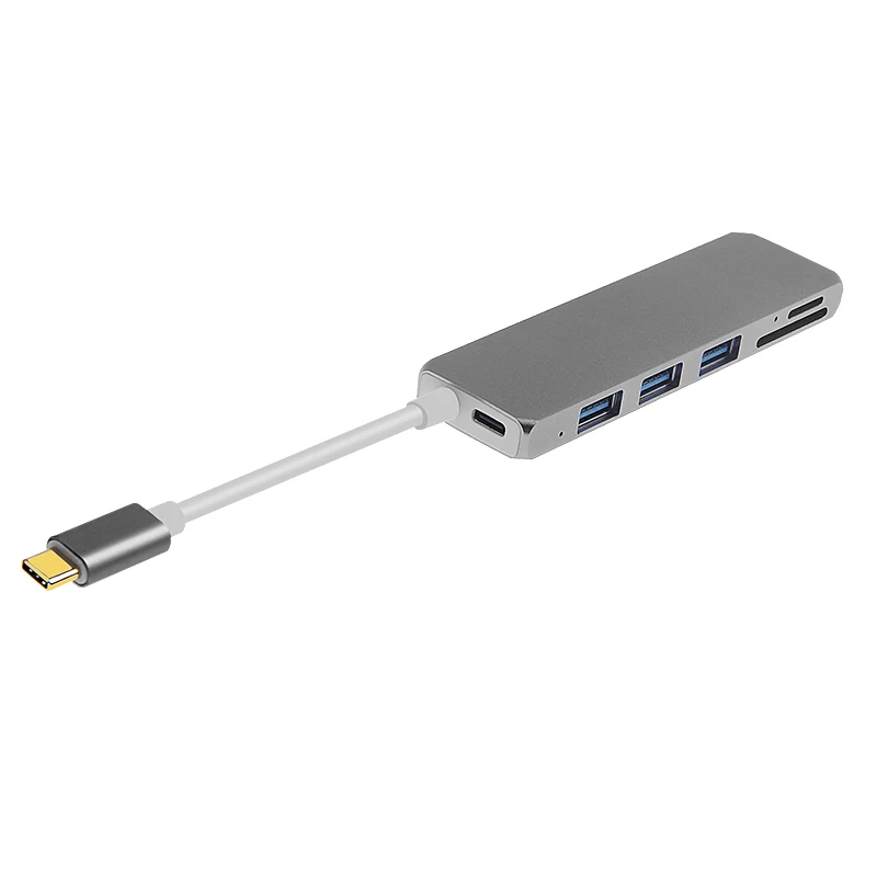 1 шт. Универсальный usb концентратор Type C на USB3.0 + TF/Micro SD USB3.1 PD адаптер для зарядки USB