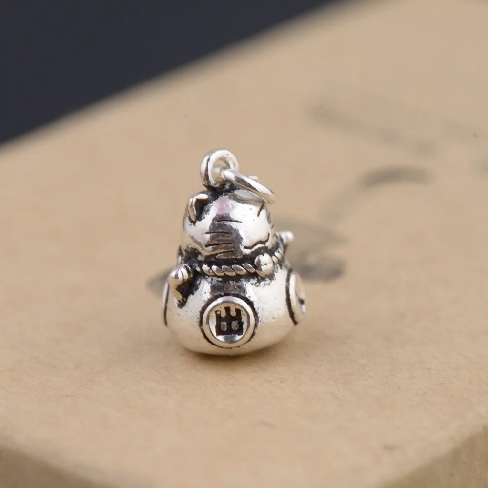 Подвеска Счастливый Кот серебряная 1 шт. A2280|pendant charms|charm charmsilver cat charm |
