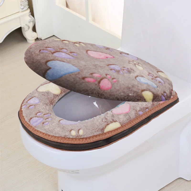 Аксессуары для ванной комнаты зимний чехол сиденья унитаза теплый хлопковый