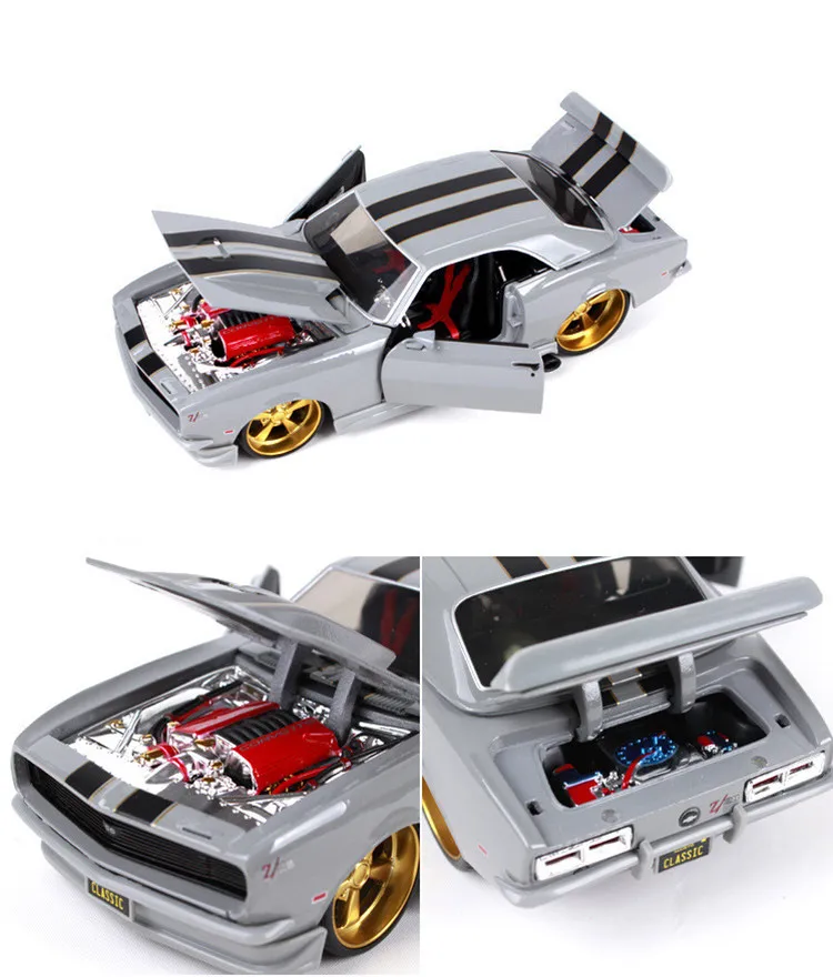 Высокое моделирование 1:24 1968 Chevrolet Camaro Z28 металлический сплав модель автомобиля, коллекция и подарок Ретро модель автомобиля украшения