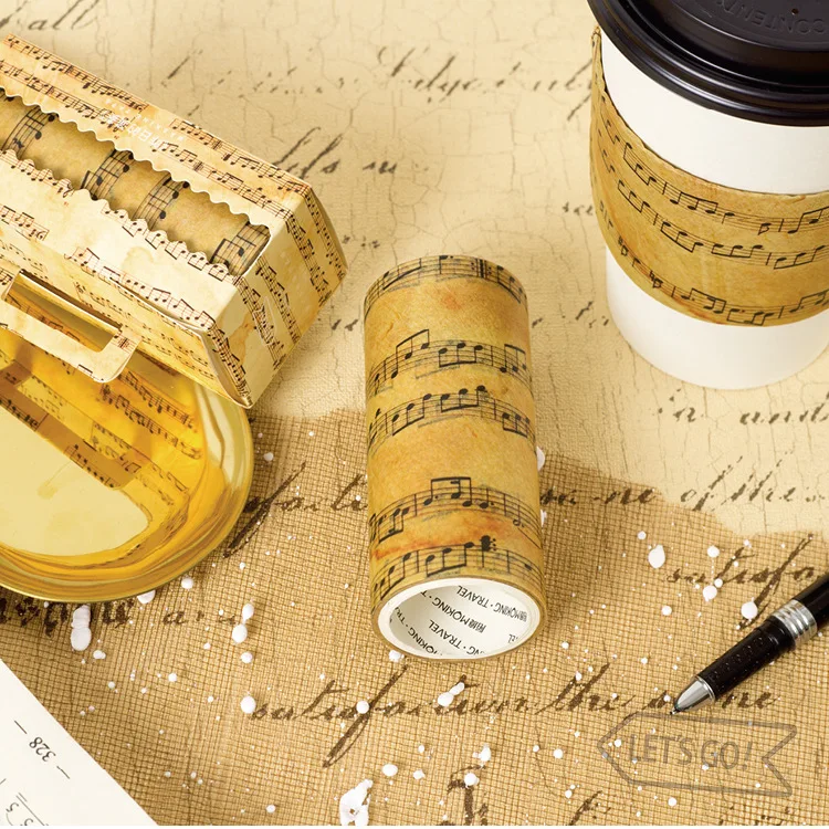 Ретро жизнь серии 9 см Широкий васи ленты блокнот планировщик наклейки клейкая