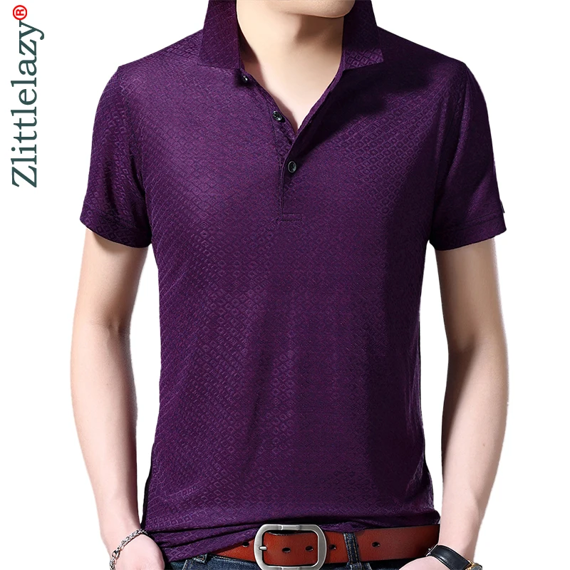 2020 брендовая Повседневная летняя Однотонная рубашка-поло с коротким рукавом