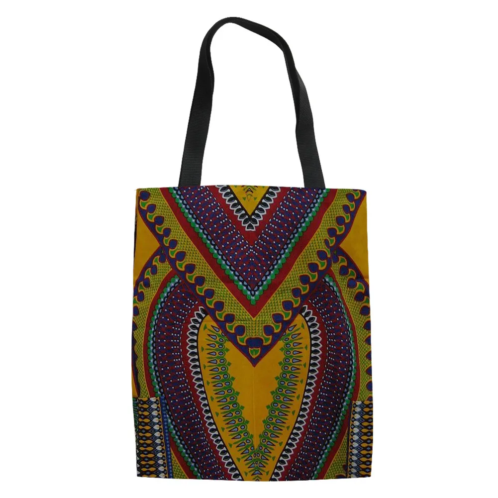 T0469Z22 FORUDESIGNS/винтажная сумка для покупок в африканском стиле, льняные женские Экологичные сумки для покупок Племенной этнический многократного использования холщовые сумки с принтом - Цвет: T0469Z22