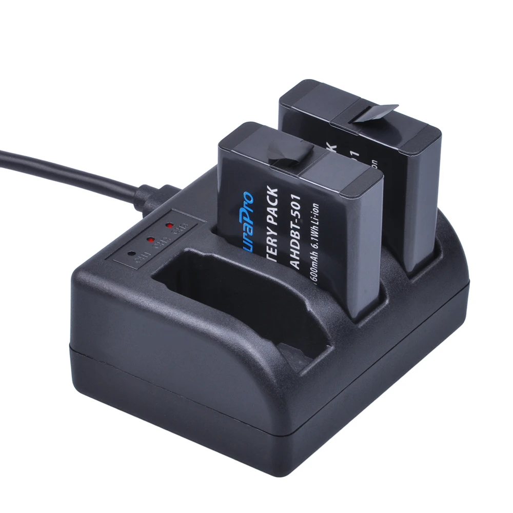 DuraPro 1600 мАч AHDBT 501 запасная литий ионная батарея + 3 канальное USB зарядное
