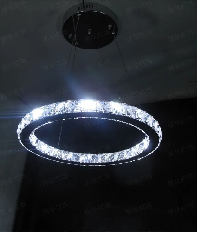 Современная хромированная люстра с кристаллами кольцо со стразами Светодиодная