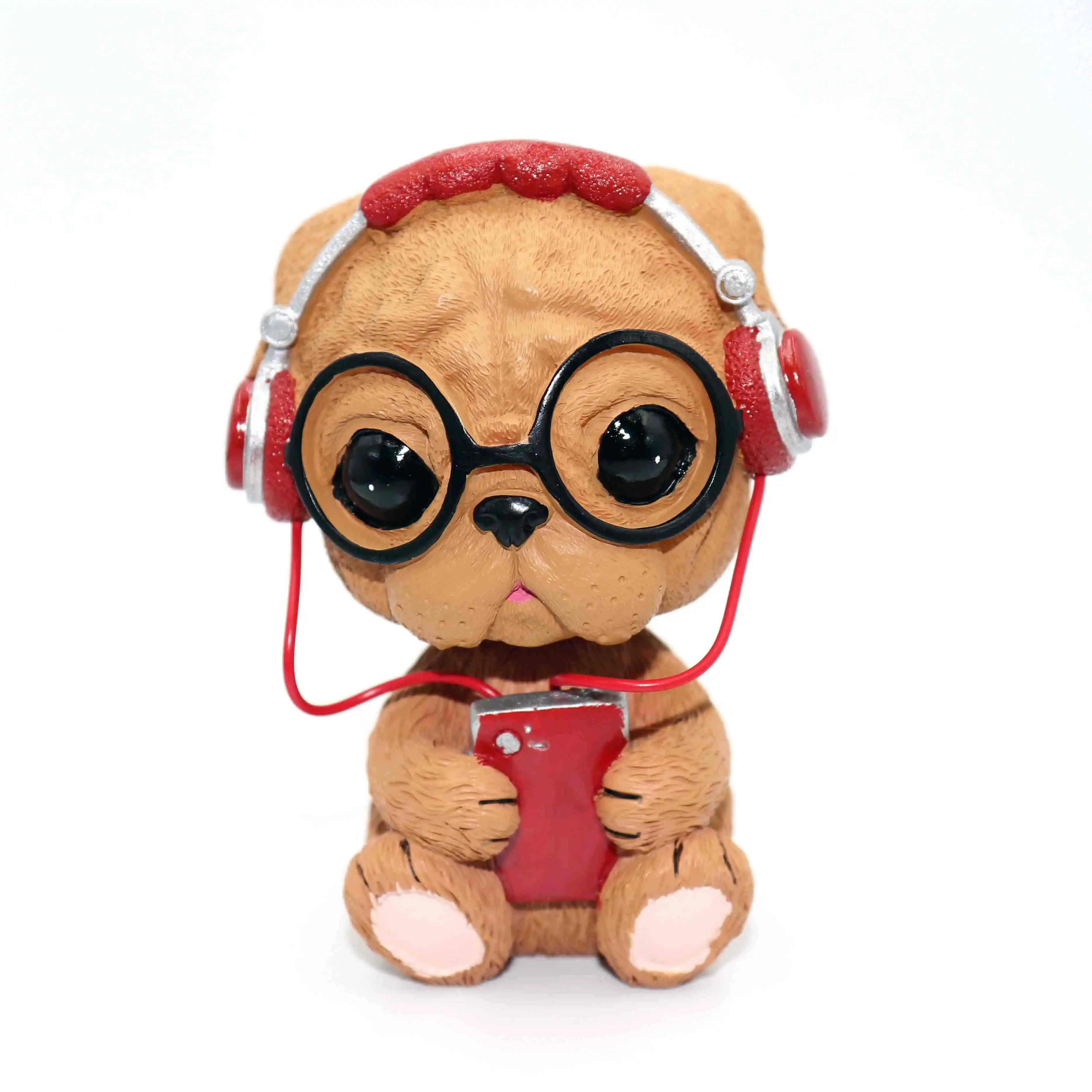 Music puppy Автомобильные Игрушки для приборной панели, музыкальная кивающая собака, качающаяся голова, куклы с качающейся головой, милые аксессуары с качающейся головой, декор интерьера, Автомобильные украшения, подарки - Название цвета: Music puppy