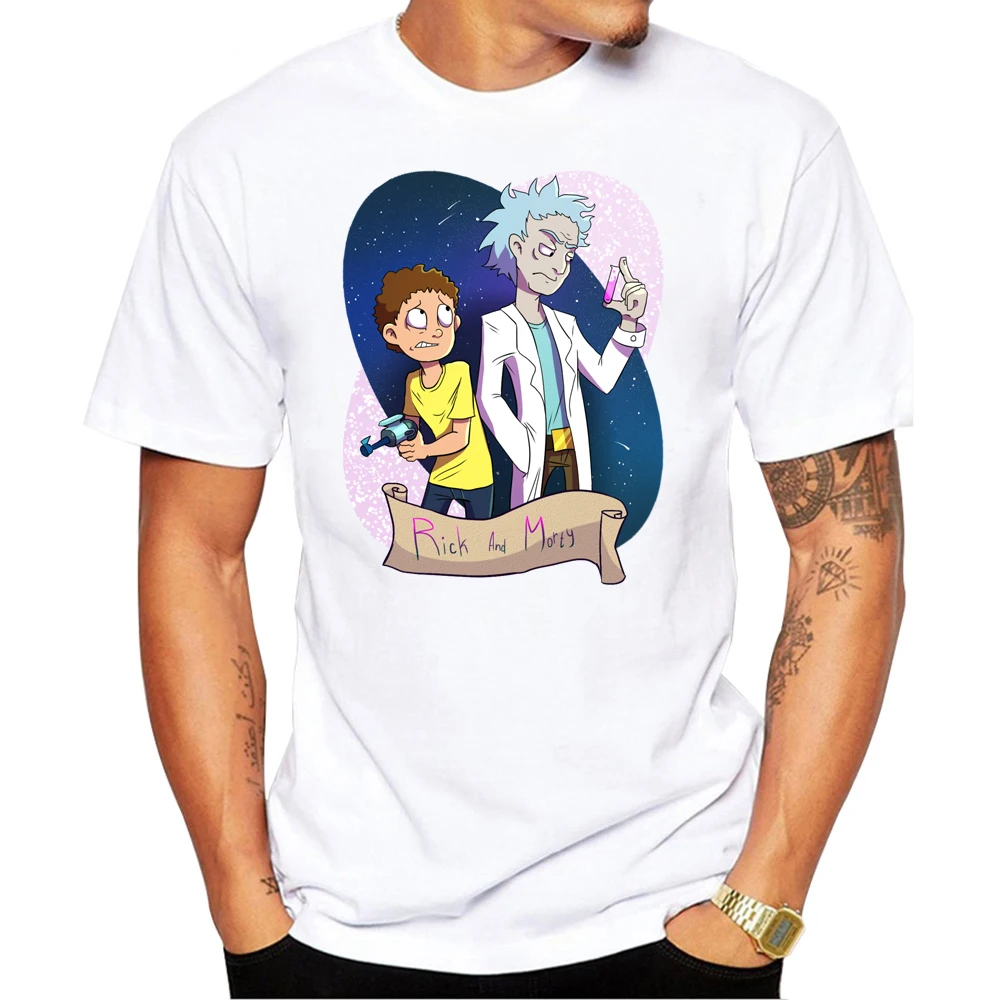Футболка Rick and Morty мужские футболки с принтом Рик Морти Новинка забавная одежда