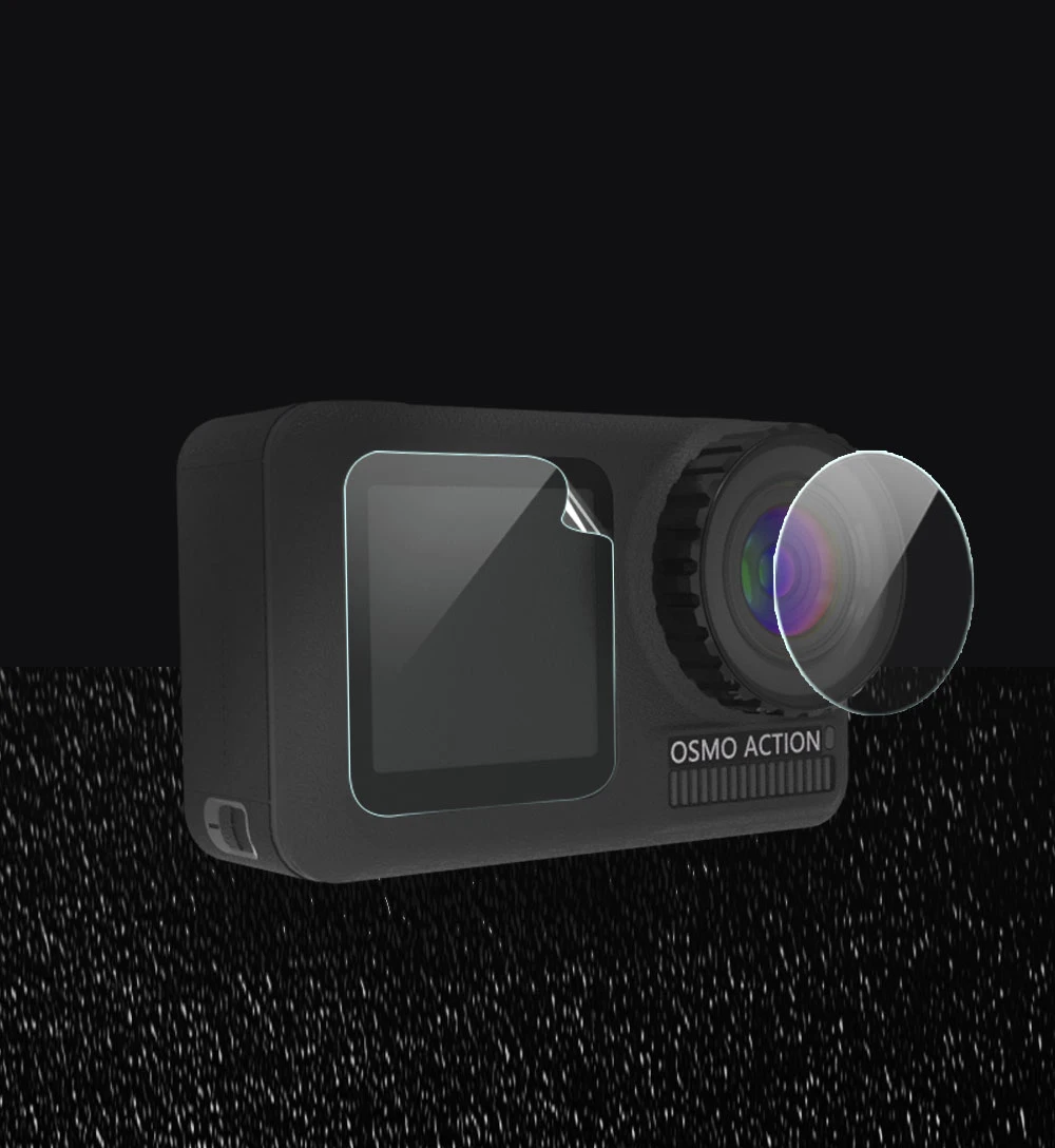 3 шт./компл. Защитная пленка для Dji Osmo экшн закаленное Стекло спереди и длинное сзади Экран объектив защитная пленка аксессуары для экшн-камеры