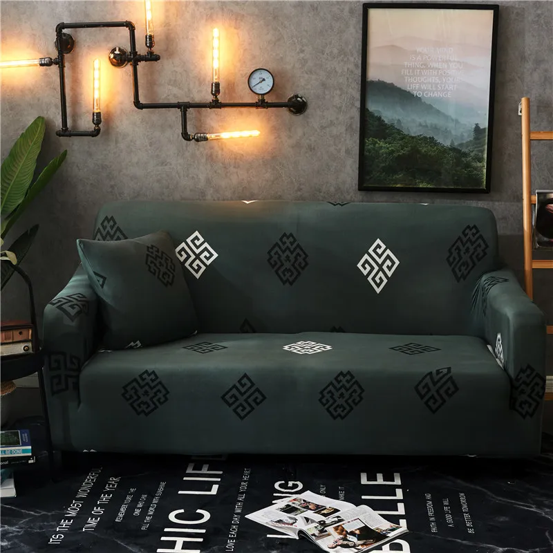 Мягкий эластичный Эластичный чехол для дивана в стиле ретро из спандекса