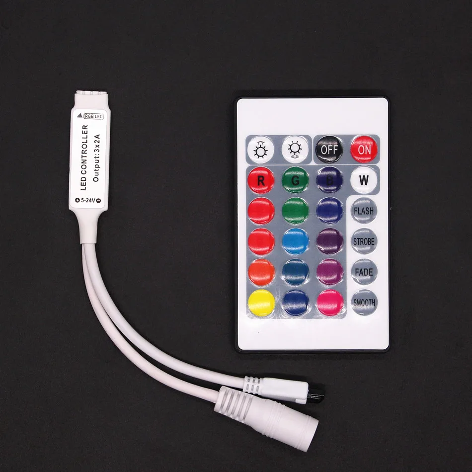 DC 12 V 24Key Мини светодиодный RGB инфракрасный пульт дистанционного управления