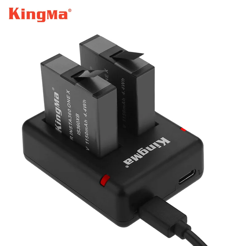 Оригинальный аккумулятор Kingma 1150 мАч 2 шт. перезаряжаемые литиевые батареи +