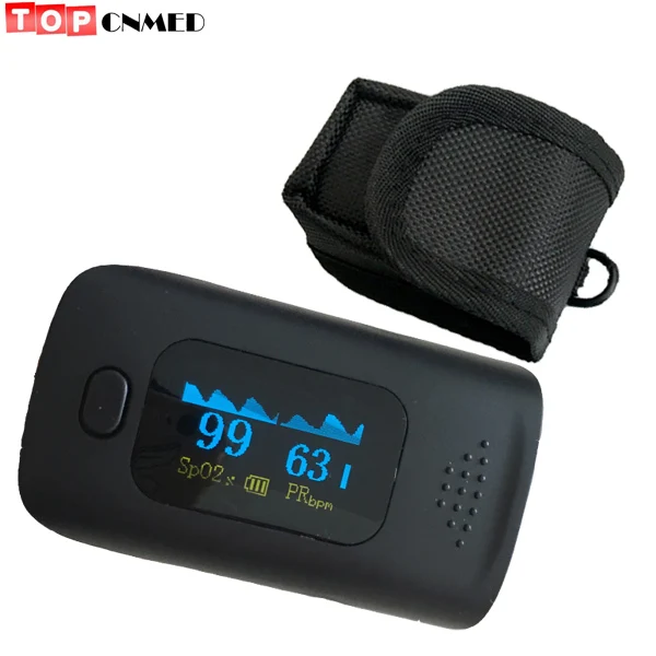 Black with bag Пульсоксиметр de dedo SPO2 PR индикатор насыщения кислородом против царапин экран+ чехол/сумка дополнительно 6 шт./партия - Цвет: Black with bag