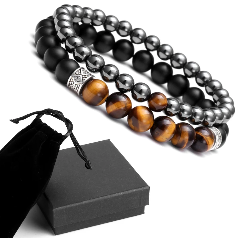 Магия рыба серебряные пробками браслет Браслеты черный круглый Натуральные Бусы