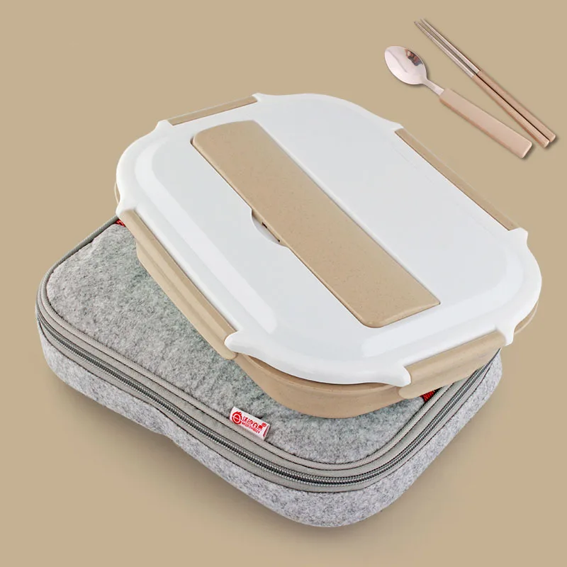 2018 новый японский 304 нержавеющая сталь детская коробка Bento Пшеничная солома