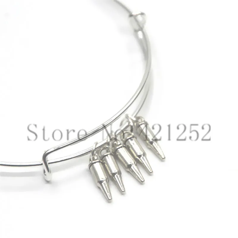 12 шт./лот пуля ожерелье браслет брелок 5 пуль ювелирный пистолет ювелирные