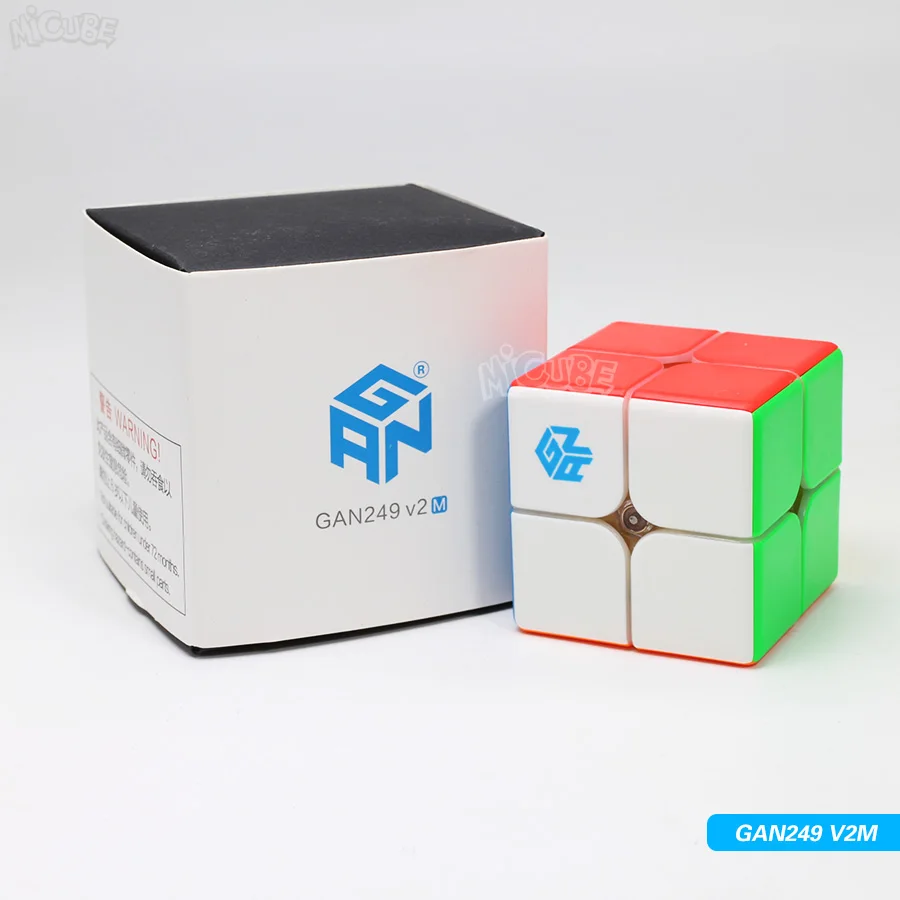 GAN 249 V2M Магнитный куб Gan Magic speed Cube 2x2x2 3x3x3 4x4x4 GAN 356 Air SM 354M 460M 249 v2 M 356x Stikerelss Magnetc - Цвет: GAN 249 V2M