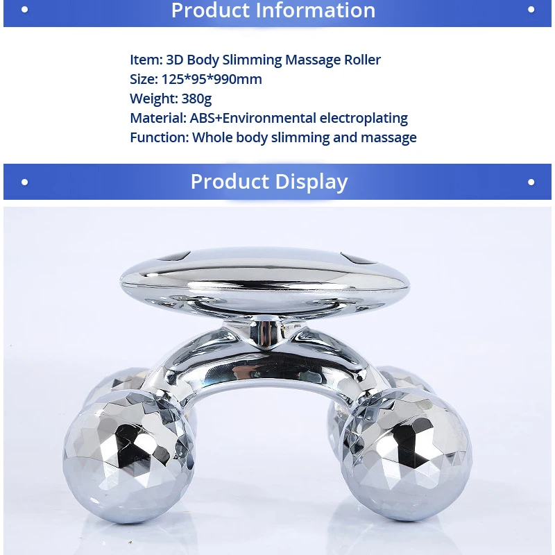 Roller Massager Beauty Body Slimming Massage 4 Adjustable Rollers Micro Electricity Skin Care Device Promote Collagen Production