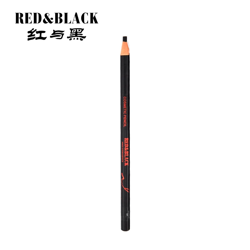 Красный и черный косметический карандаш 24 часа долговечный для бровей мягкий