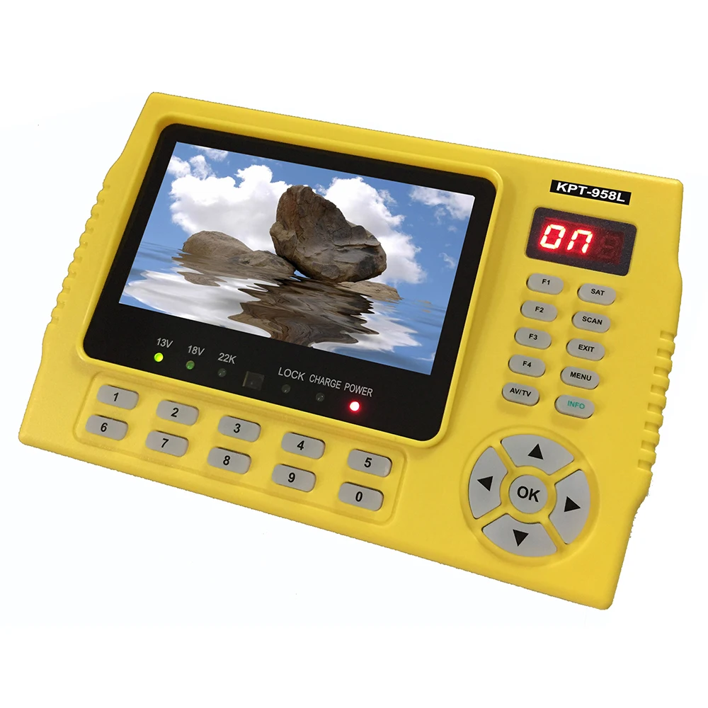 KPT 958L DVB S2 S цифровой Satfinder MPEG 4 1080P Full HD спутниковый Finder метр 2200 мА Встроенный