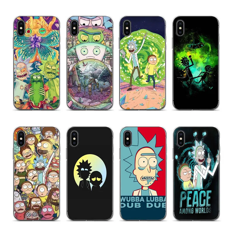 IMIDO family Love Рик и Морти funda мягкий пластиковый чехол для Apple iPhone X 6 6plus 6s 5 5S 7 8plus xr xs xsmax чехол