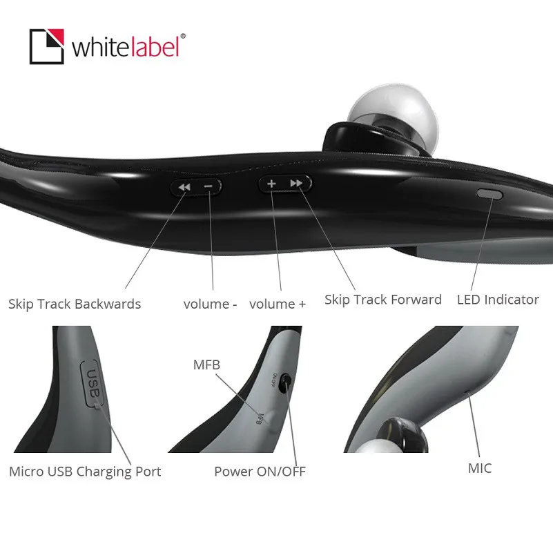 Whitelabel Спортивные Блютуз наушники для бега трусцой Беспроводной Xiaomi телефонов