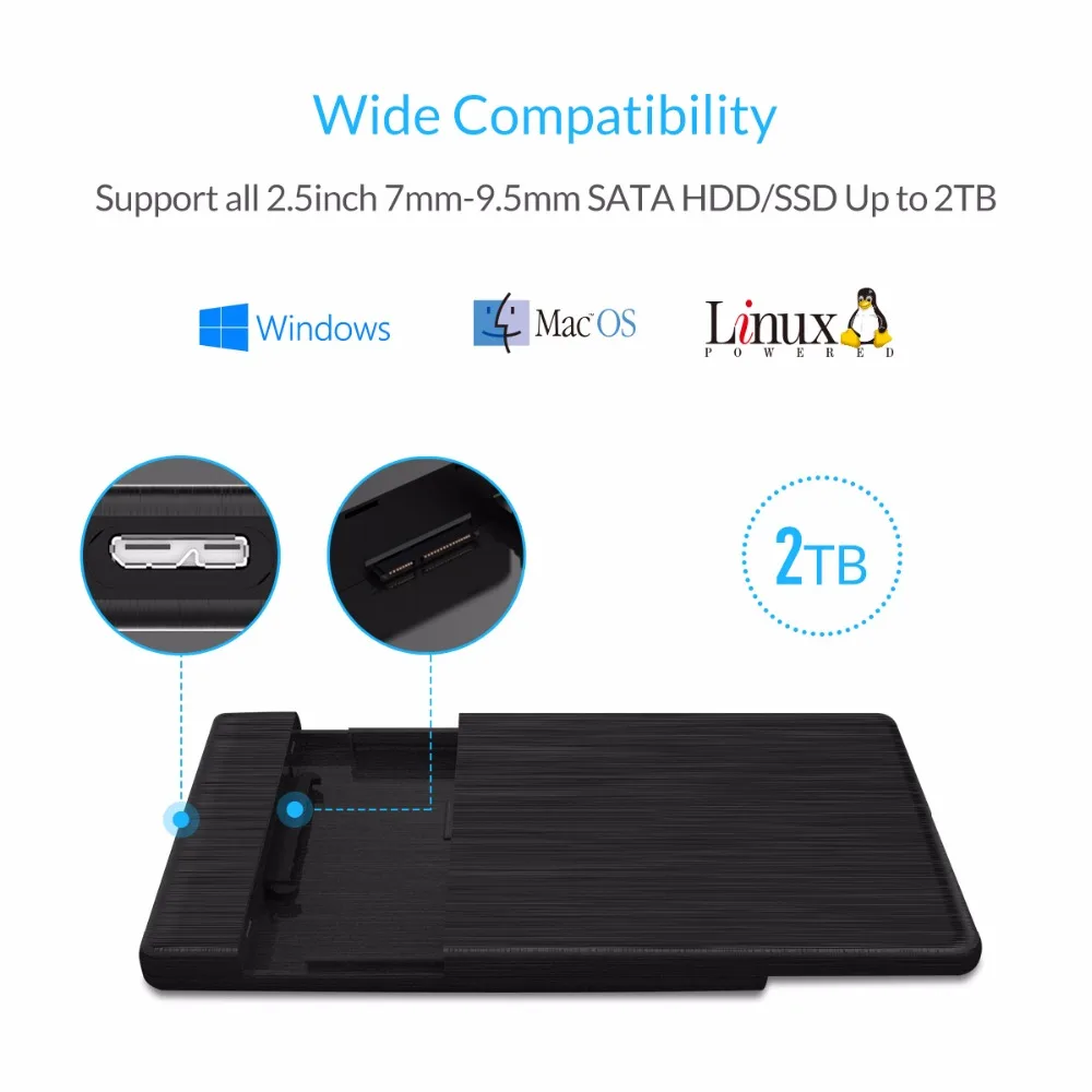 Корпус для жесткого диска ORICO 2 5 дюймовый USB3.0 Micro B чехол внешнего