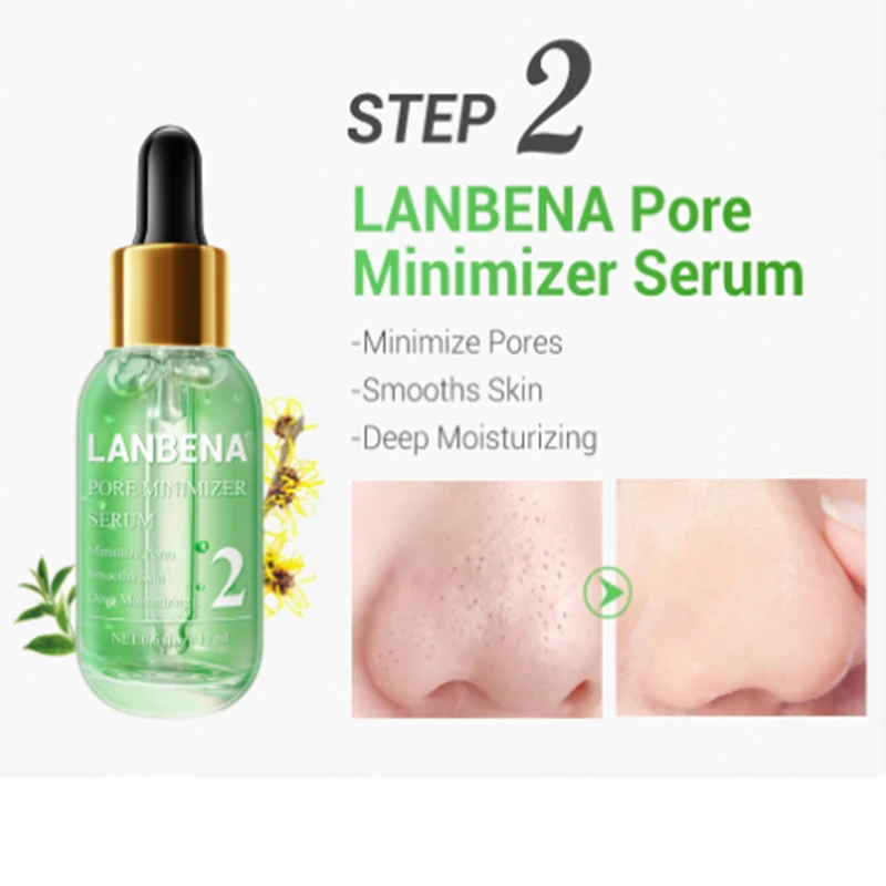 Набор для удаления черных точек LANBENA Green Tea минимайзер глубокой очистки пор