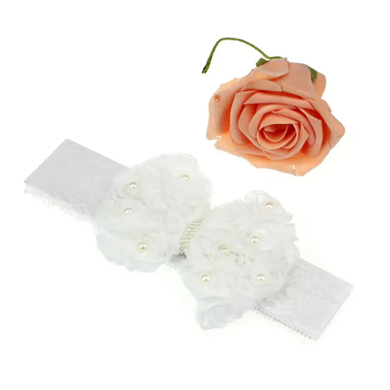 Hot Sale Children Hair Bands Headband Kids Accessories 1PC Baby Girls Pearl Bow Lace Flower Headwear | Детская одежда и обувь