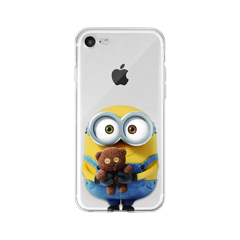Ruicaica милый мультяшный Миньоны чехол для телефона Apple iPhone 8 7 6 6S Plus X XS MAX 5 5S SE XR
