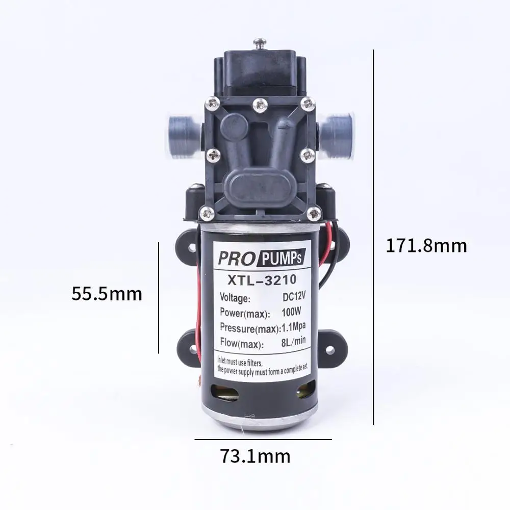 Электрический 12V 24V 100 Вт высокой мощности Давление самогрунтовой водный насос Давление переключатель обратный клапан Тип для разливочная машина