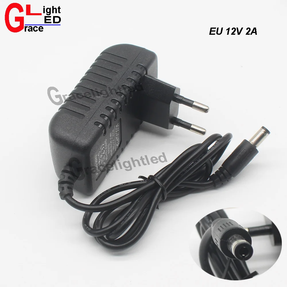 Шнур адаптера питания для светодиодной ленты штепсельная вилка европейского