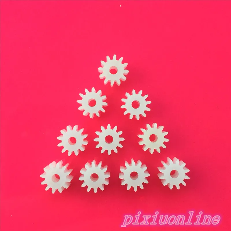 

10pcs K024Y Mini Plastic 122A Motor Shaft Gear Sets 12 Tooth 2mm Hole Diameter DIY Helicopter Robot Toys High Quality On Sale