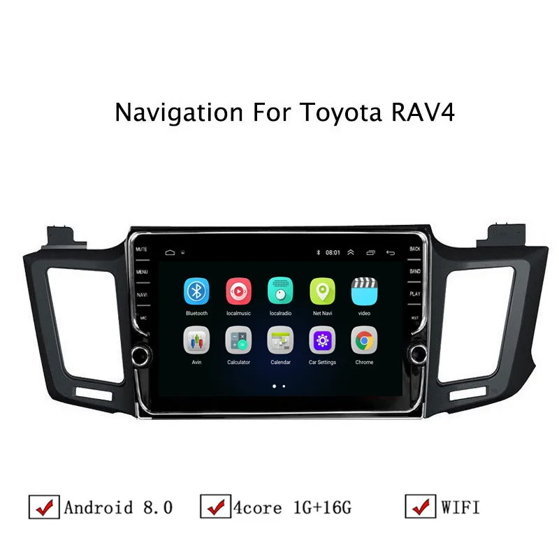 10 1 &quotAndroid 8 автомобиля gps навигации для Toyota RAV4 2013 2014 2015 2016 2017 2018 автомобиль радио
