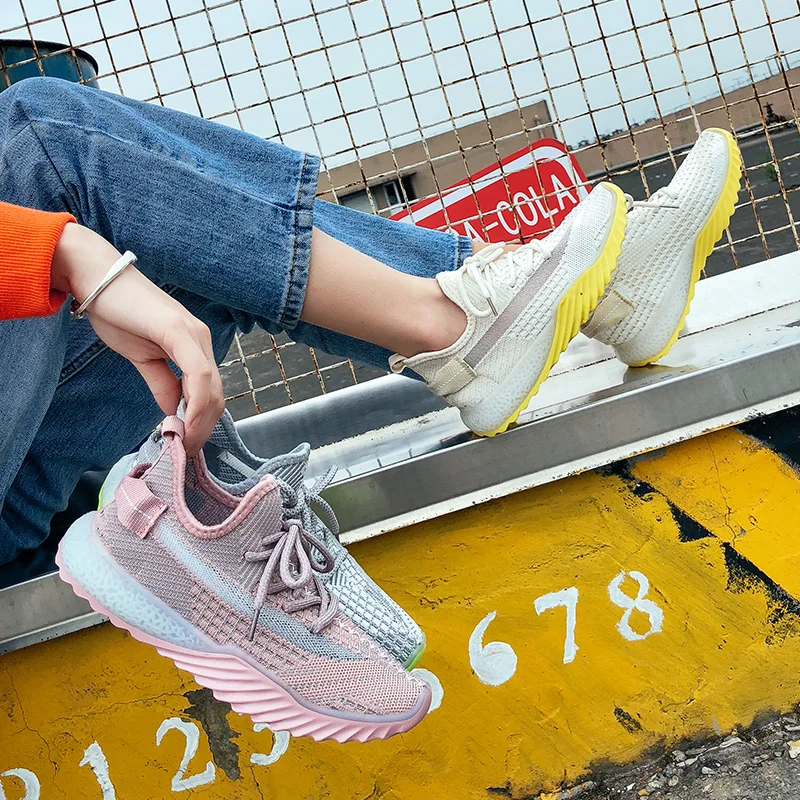 Бесплатная доставка новинка 2019 теннисная обувь Женская дышащая спортивная